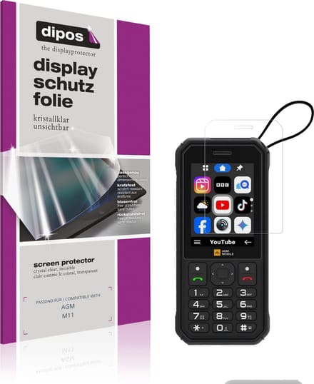 dipos – 4x Beschermfolie geschikt voor AGM M11 | Krasbestendige & heldere Screenprotector Ultra-Thin