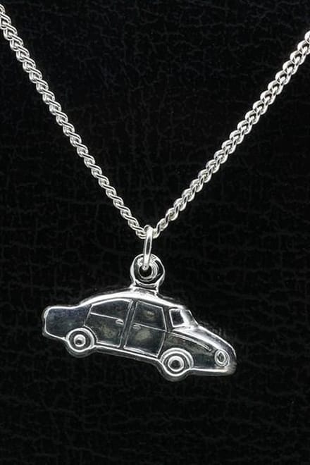 Zilveren Auto ketting hanger