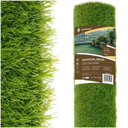 Gazon artificiel - SPRINGOS - GA0263 - 32 mm - 2x4 m - 21 100 touffes/m²