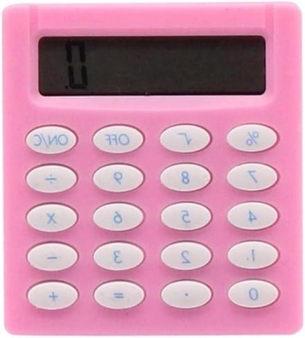 Rekenmachine School - Zakformaat Calculator - Dagelijks Gebruik - 8 Cijfers Display - Mini Formaat - Roze
