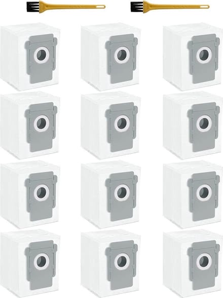 Accessoires geschikt voor iRobot Roomba i7/i7+/i7 Plus/E5/E6/E7: 12 stuks stofzuigerzakken.