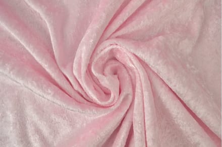 10 meter velours de panne - Lichtroze - Crushed velvet - 150cm breed