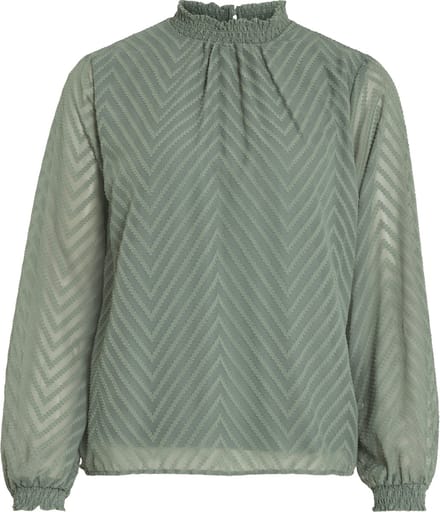VILA - VIMICHELLE L/S HIGH NECK TOP/RP4/KA - Dames - Blouses