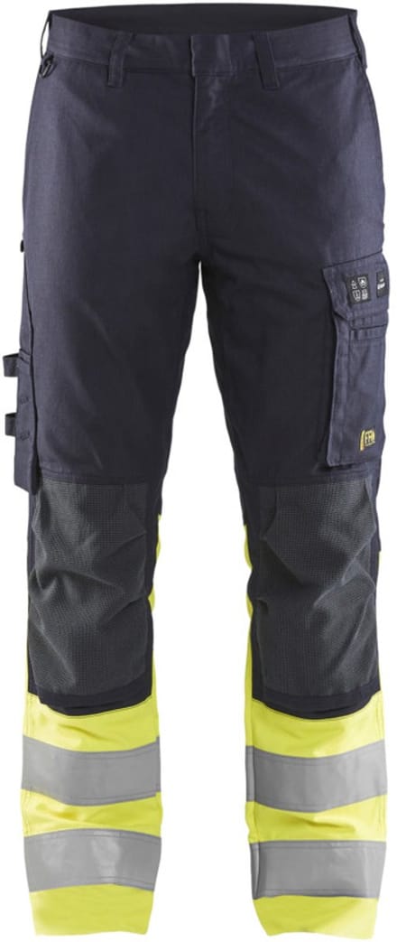 Blaklader Multinorm werkbroek Inherent met stretch 1787-1512 - Marine/High Vis Geel - C52