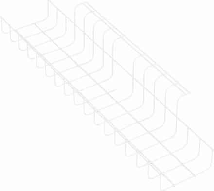 Universele kabelgoot voor onder bureau, 490 mm WIT.