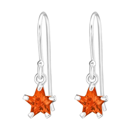 Montebello Oorbellen Begum Star - 925 Zilver E-Coating - ∅6mm - 17mm