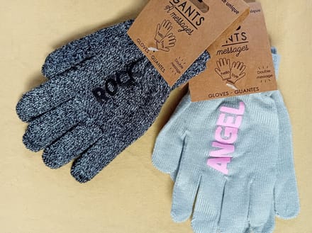 Handschoenen - 2 paar tienerhandschoenen met leuke boodschap