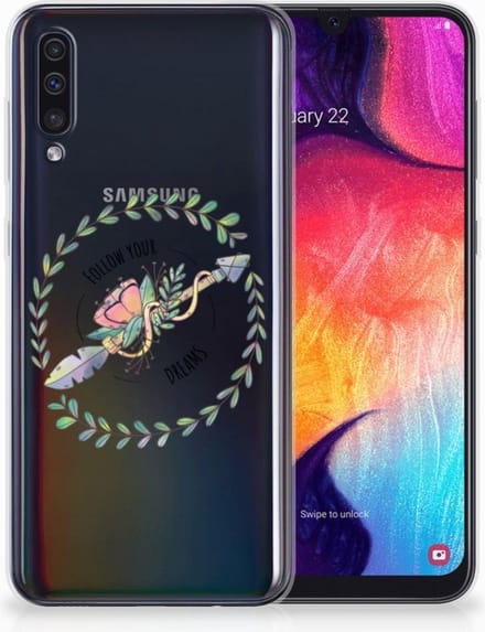 Samsung Galaxy A50 Telefoonhoesje met Naam Boho Dreams