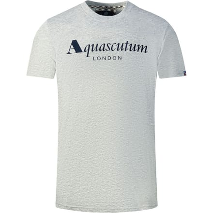 Aquascutum London Brand Logo Grey T-Shirt