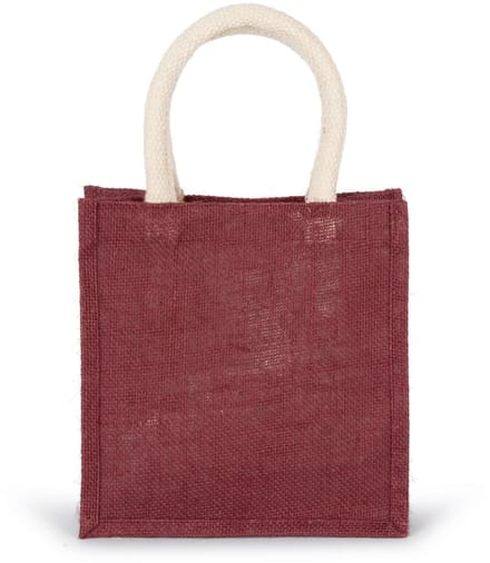 Kimood Shopper van jutecanvas - klein model KI0272 - Light Rosewood - One size