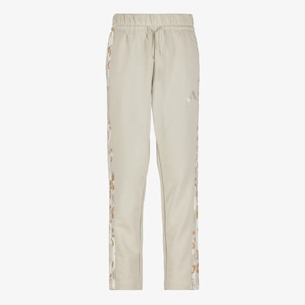 Adidas G ANML 3S FT PT kinder joggingbroek beige - Maat 140/146
