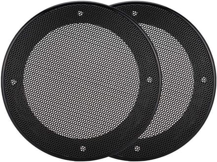 Luidsprekerafdekking van 10 cm, set van 2 stuks, zwart koudgewalst staal en ABS Sound Mesh - Bescherming voor luidsprekers.