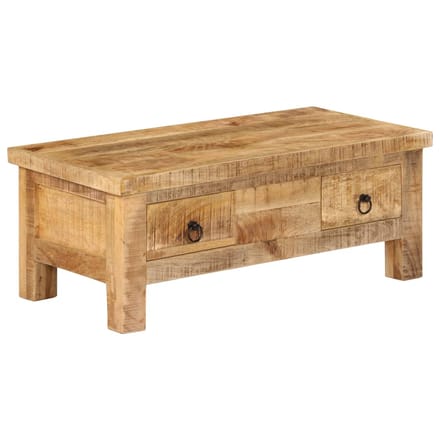 vidaXL - Salontafel - 90x45x35 - cm - massief - mangohout