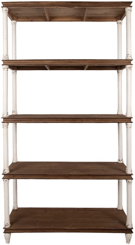 Clayre & Eef Kast 110x40x210 cm Wit Hout