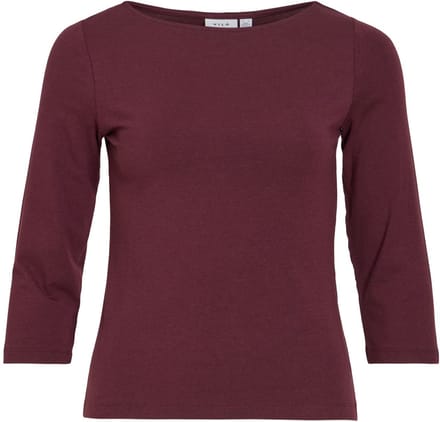 VILA top met 3/4-mouwen VIEMILIE Boothals