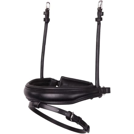 Ronde anatomische lederen paardenneusriem BR Equitation Pull-back