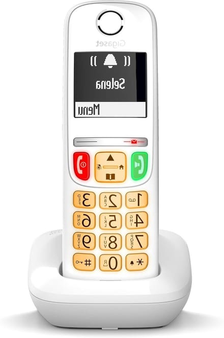 Draadloze Telefoon - DECT Telefoon Huistelefoon - Thuisgebruik - Grote Toetsen - 100 Contacten - Wit