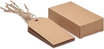 24 stuks geschenklabels kraftpapapier met koord