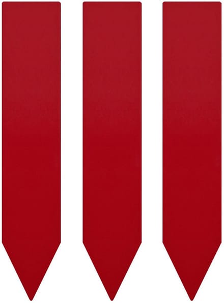 CombiCraft steeketiketten van PVC 20 x 100 mm rood - 100 stuks