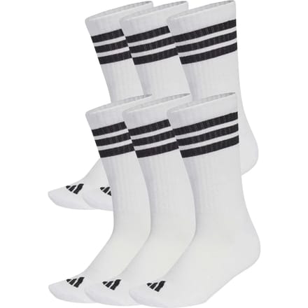 Adidas Performance 3-Stripes Essentials Gevoerde Sokken 6 Paar - Unisex - Wit