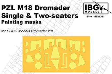 IBG Models Modelbouwpakket - 48M001 Maskering voor PZL M18 Dromader - Accessoires set - 1:48 - Modelbouw