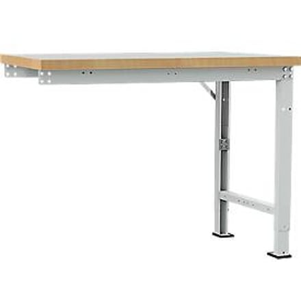 Manuflex WP7009.7035 Werkbank uitbreidingsmodule (b x d) 1250 mm x 700 mm Grijs-wit (RAL 7035)