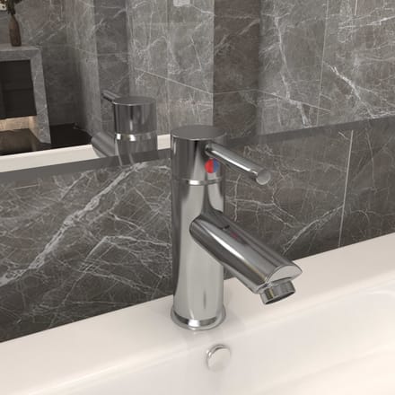 vidaXL - Wastafelkraan - 130x176 - mm - zilverkleurig