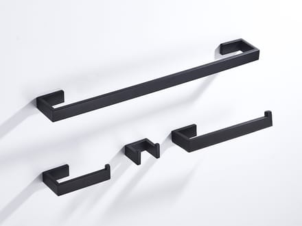 Mawialux 4-delig toiletaccessoire set - Vierkant - Mat zwart - 4PMZ