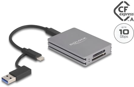 Delock USB Type-C™ Card Reader for SD and CFexpress type A memory cards