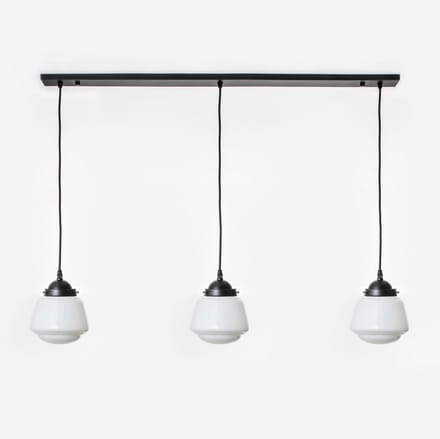3 x High Button lampen aan plafondbalk Moonlight - Art Deco Trade