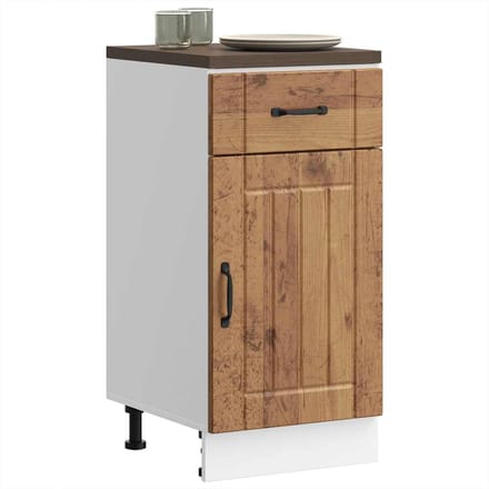 vidaXL - Onderkast - Lucca - bewerkt - hout - oud - houtkleurig
