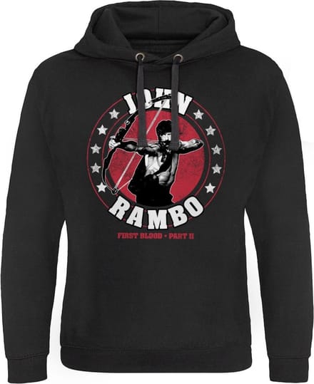 Rambo Hoodie/trui -2XL- John BOW Zwart