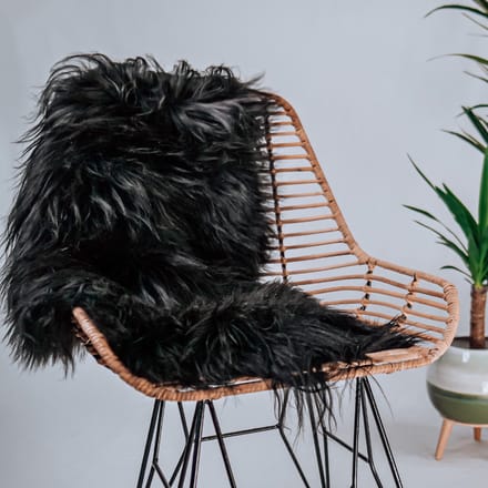 Schapenvacht IJslands Zwart M/L (100x60cm) - 100% ECHT - Eco+