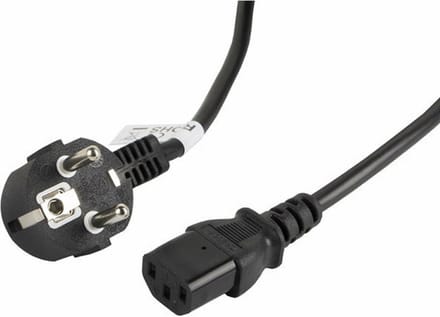 Lanberg Stroomkabel 3M Cee 7/7 Naar Iec 320 C13 Voor Computer, Vde Zwart