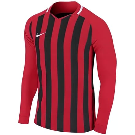 T-shirt à Manches Longues Nike à Panneaux Rayés et Imprimé Logo Homme Hauts Noir Rouge AO2455-657 M black