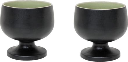 Costa Nova Riviera servies kom op voet Vert Frais lichtgroen 12 cm - set van 2