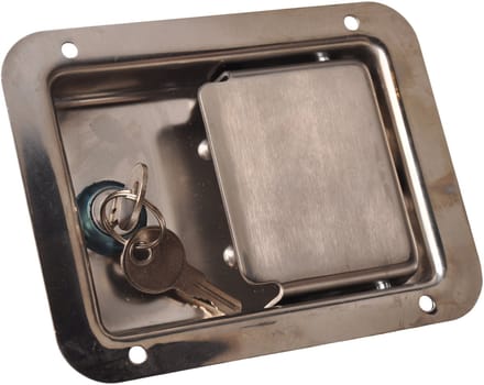 Gepolijst Kofferslot RVS - 140x108 mm - inclusief 2 sleutels