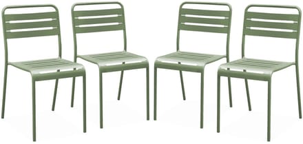 sweeek - Set van 4 tuinstoelen metaal - amélia
