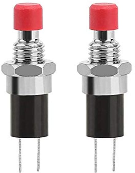 Mini Micro Drukknop 12V 120V Rood Rond - Ideaal voor Alarm, Bel en Schakeling