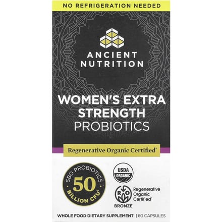 Ancient Nutrition, Probiotique Extra Fort pour Femmes, 60 Capsules