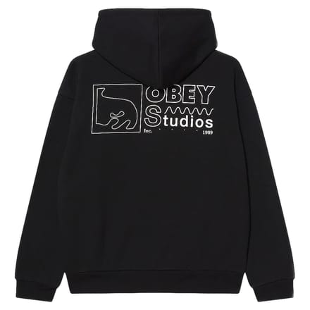 fenol Obey nico extra zware fleece - zwart