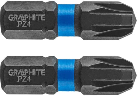 Graphite - PZ4 Schroefbit - 25mm - Uithoudingsvermogen - Staal S2