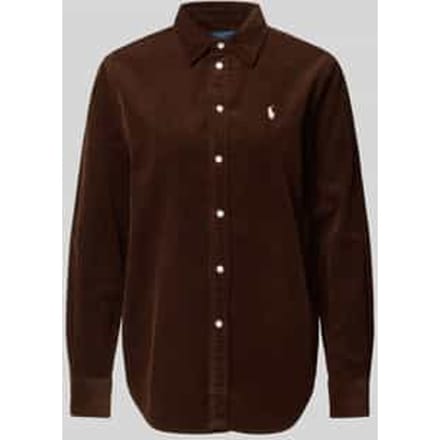 regular fit overhemdblouse van puur katoen