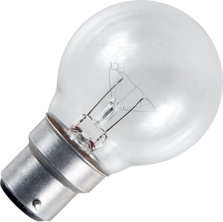 Schiefer Ba22d Globe Gloeilamp | 30W 2700K 240lm 150V Ø50mm | Dimbaar