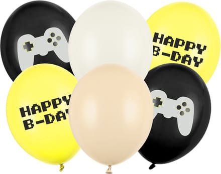 'Happy Bday' Gamer - 6 stuks