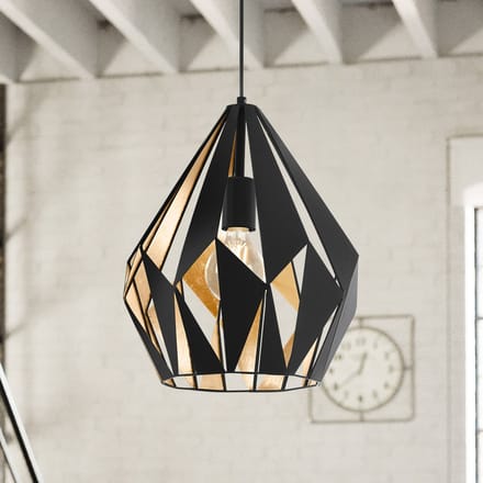 EGLO Carlton 1 Hanglamp - E27 - 1 lichts - Ø 31 cm - Zwart, Goud