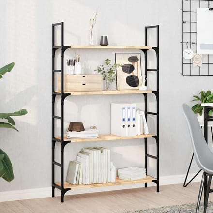 vidaXL - Wandschappen - 3 - st - zwevend - 80x20x2 - cm - onbehandeld - acaciahout