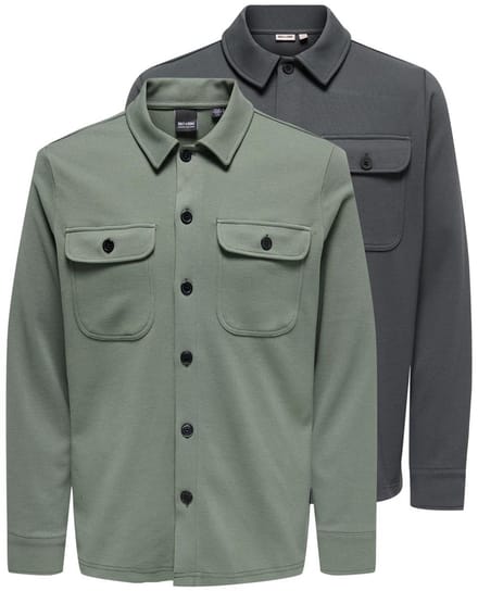 Only & Sons Heren Overhemd jas / overshirt 2 pack Newkodyl