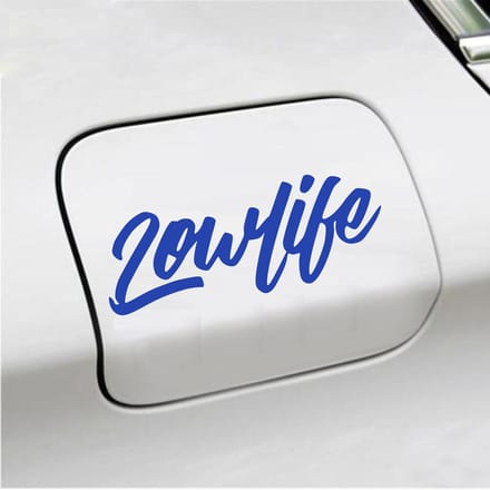 Bumpersticker - Lowlife - 6,4 X 16,8 - Blauw