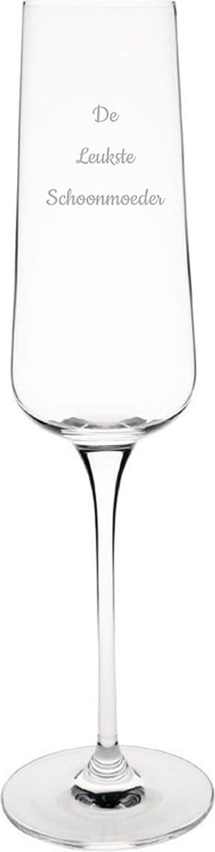 Gegraveerde Champagneglas 27cl De Leukste Schoonmoeder